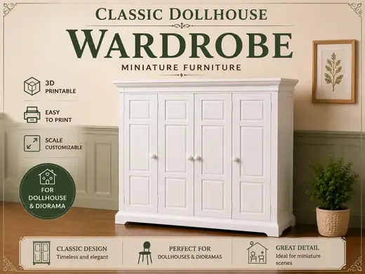 Classic Dollhouse Wardrobe
