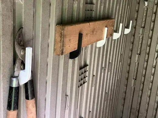 2x4 Bracket or Hook for Rubbermaid Shed