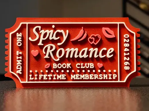 Spicy Romance Book Ticket