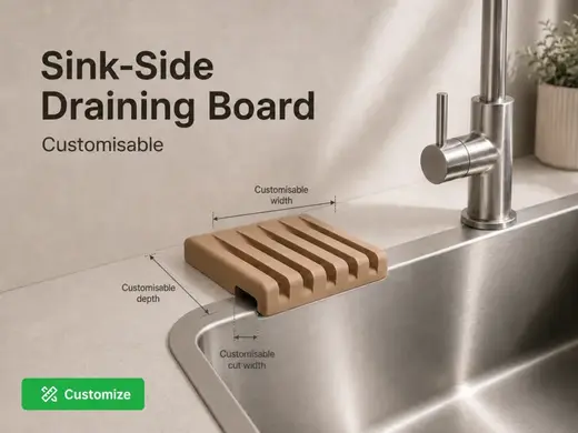 Parametric Sink-Side Draining Board