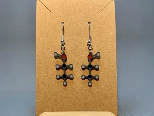Ethanol Molecular Earrings