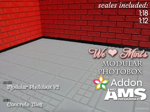 Modular Photobox V2 Floors: Concrete Tiles