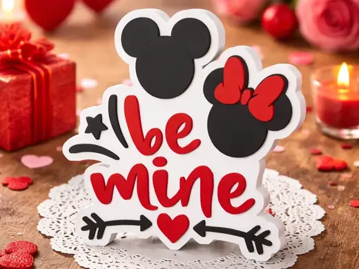 Mickey and Minnie - Be Mine Sign