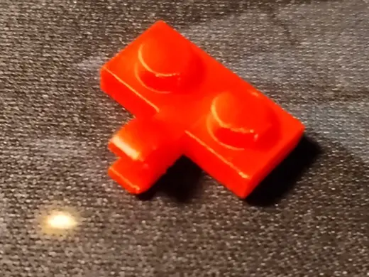 1x2 flat with Clip Horizontal on Side 11476
