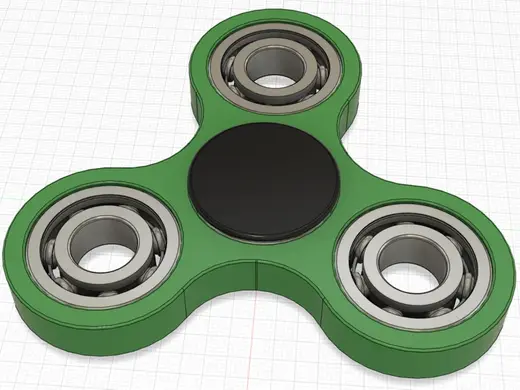 Tri Bearing Fidget Spinner 6202 Big Hands HEAVY