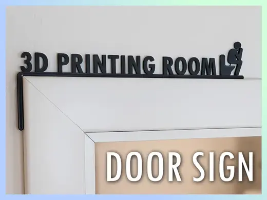 The "Real" 3D Printing Room - Toilet Sign