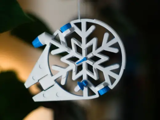 Millennium Falcon Snowflake Ornament