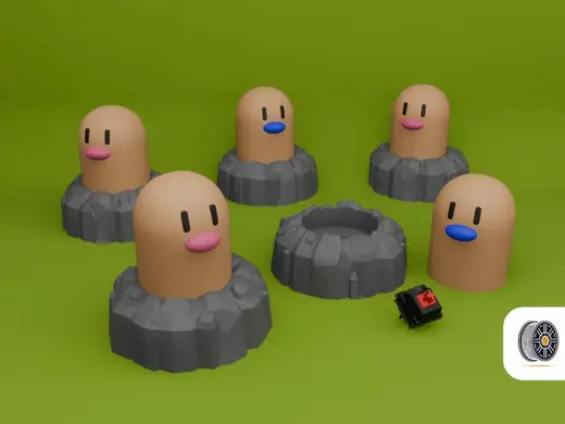 Diglett Keyboard Clicker | NO AMS | Pokemon Fidget