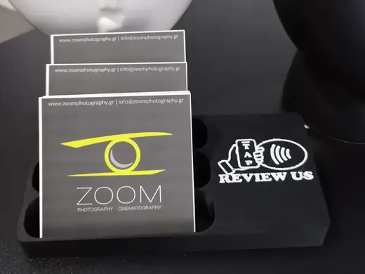 NFC Business Card Holder with Review Reminder