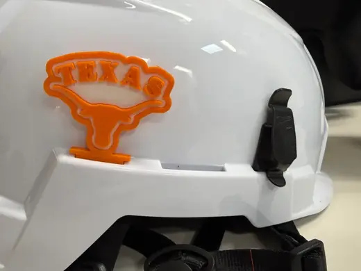 Texas long horn helmet clip
