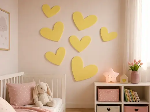 Hearts Wall Art for Kids Room