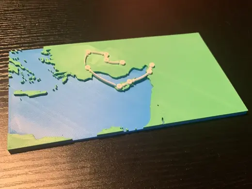 Paul's First Missionary Journey 3D Bible Map