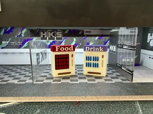 Food& drink vending machine for 1:64 scale diorama