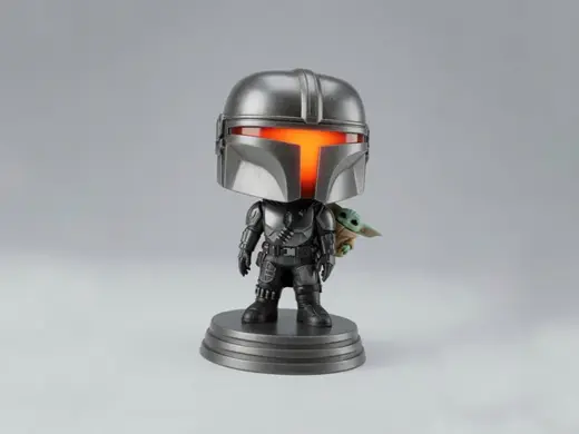 Chibi Mandalorian & Grogu – Funko Pop Style