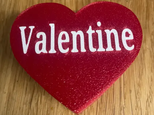 Small valentine heart box