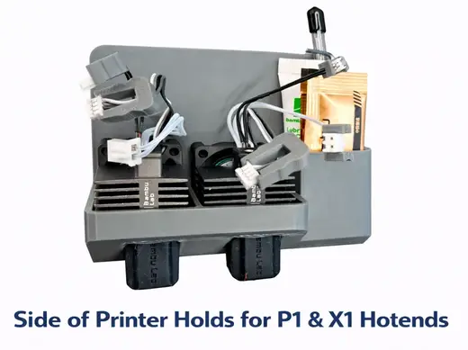 Side of P1/X1 Printer Holder for 2 or 3 hotends