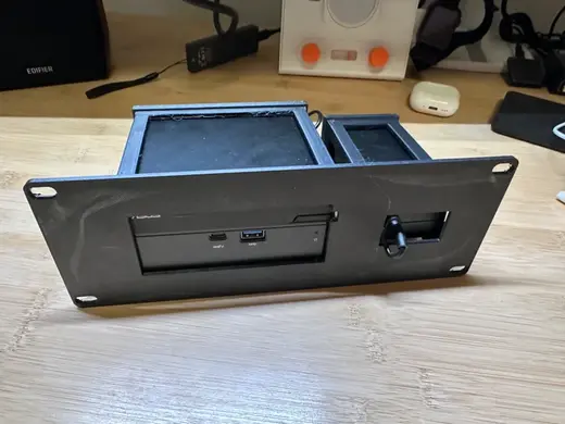 华硕ASUS PN40/PN41/PN51/PN60专用10英寸机架 2U 挂耳支架(含电源收纳)
