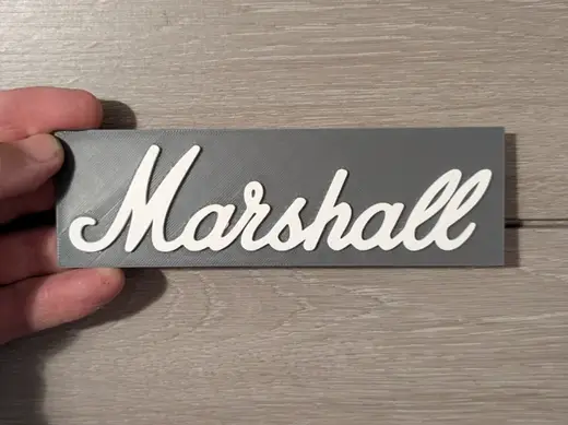 Marshall Amps logo sign plaque 2-sizes