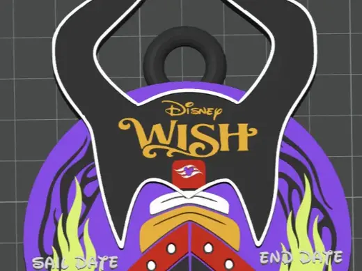 Disney Cruise Wish Maleficent Magnetic Ornament