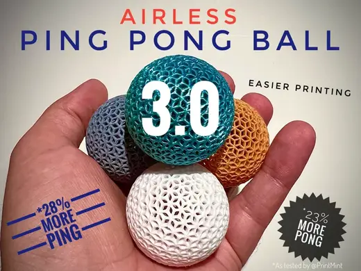 Airless Ping Pong Ball 3.0