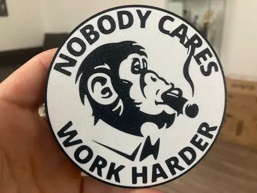 Work harder coaster