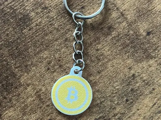 Shopping cart coin 1€ bitcoin