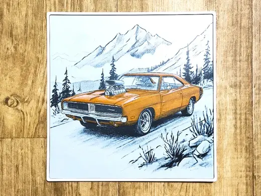 Dodge Charger 1969 with supercharged - Hueforge