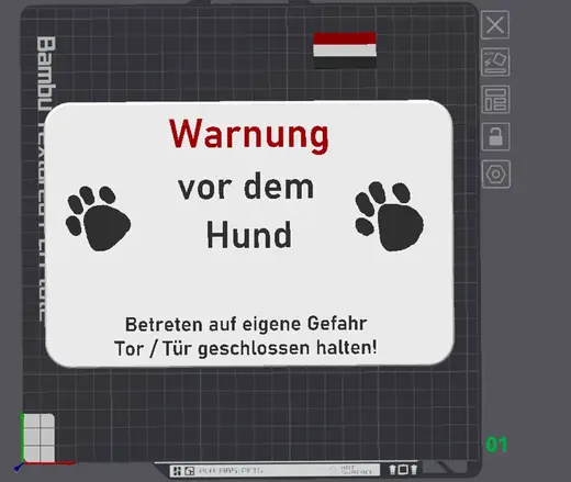 Schild Warnung vor dem Hund 230x150x2