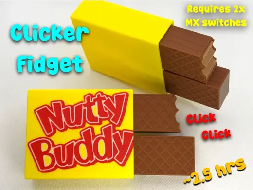 Nutty Buddy Candy Bar Clicker Fidget Toy
