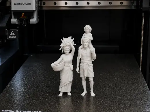 1:50 Scale Village Family Figurines