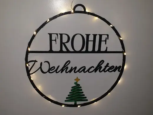 Schriftzug Frohe Weihnachten für die Tür