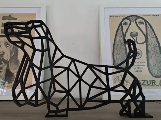 2D Polygon basset hound