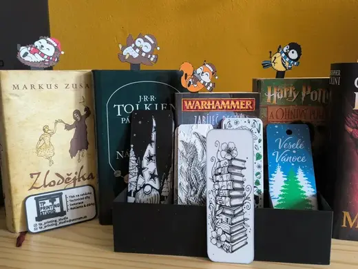 Floral Book Stack Bookmark