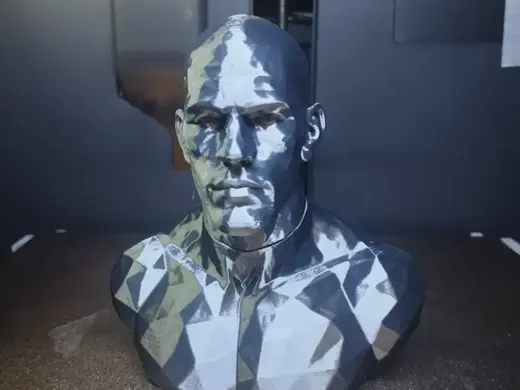 BUST ALEX PEREIRA MODERN ART - LOW POLY TRIBUTE