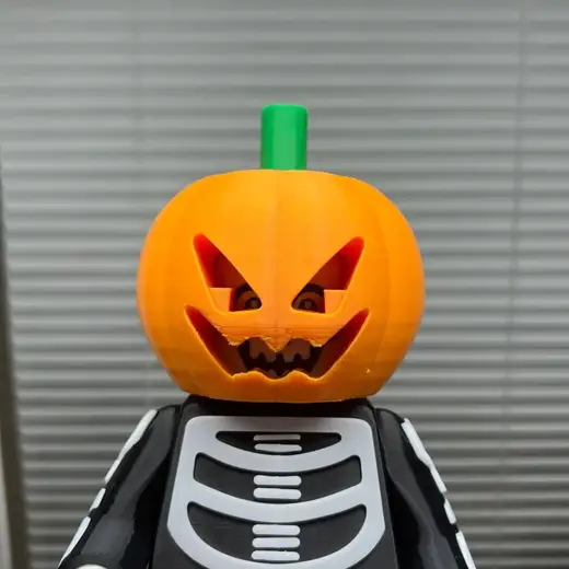 Pumpkin Head for Big Brick Figure (6:1)