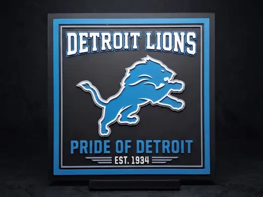 Detroit Lions Logo - Wall Art