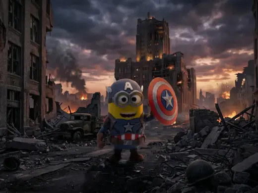 Captain America Minion —The Star-Spangled Sentinel