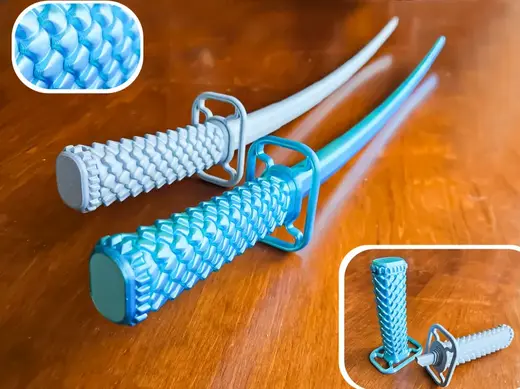 Blue Dragon's Katana (Print in Place)