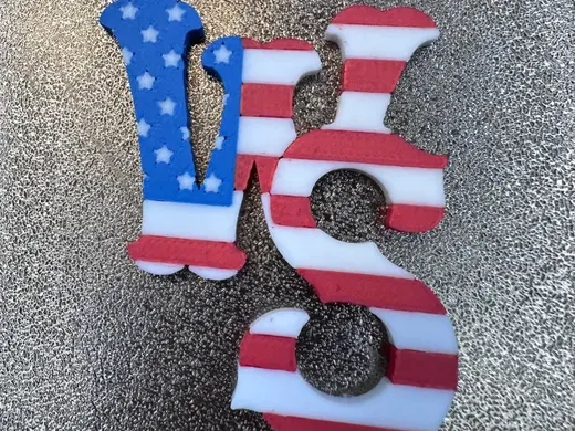 Winston Salem Dash - WS USA Flag Keychain