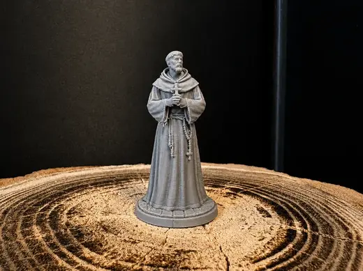 Medieval Monk with Cross - DnD Miniature