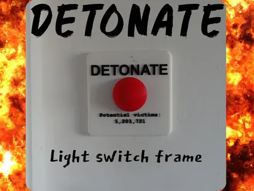 "Detonate" Bomb light switch funny prank