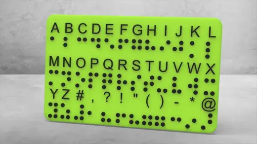 Braille Translation Card