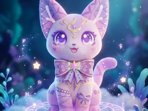 吉吉猫 q萌可爱宠物猫模型魔法