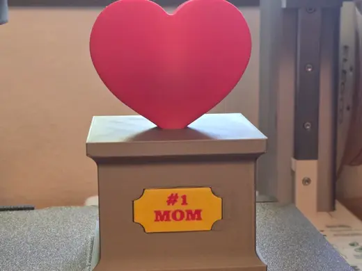 Mothers Day #1 Mom Heart Trophy