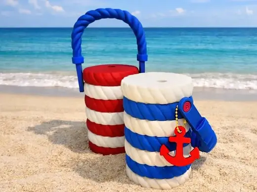 Drink Coozie Cooler Rope Nautical Theme