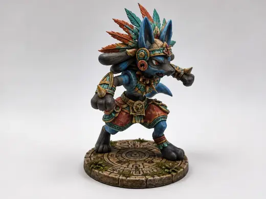 Aztec Lucario Figurine