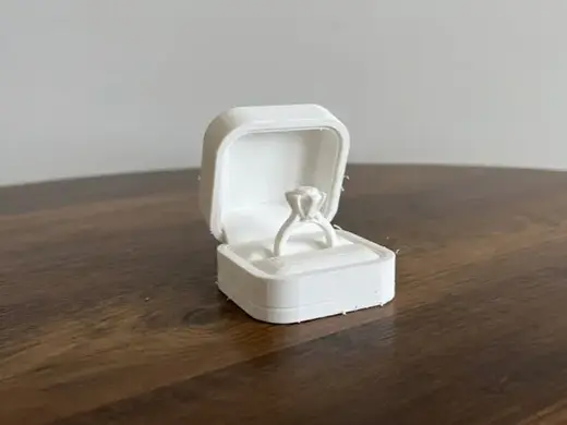 Engagement Ring in Gift Box - Decorative Model