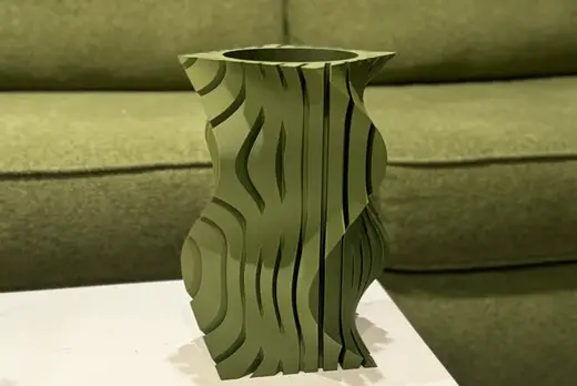 Monochrome Swirl Vase