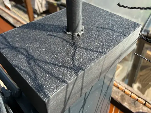 Pfostenkappe Öffnung rund Fahnenständer 60x40mm