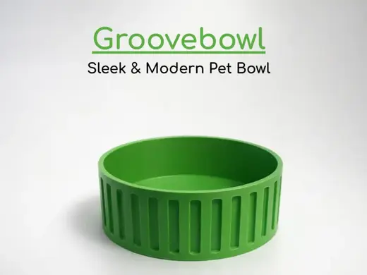 GrooveBowl Sleek & Modern Pet Bowl